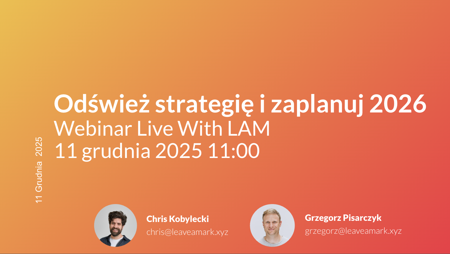 Live with LAM: Odśwież strategię i zaplanuj 2026 - Webinar